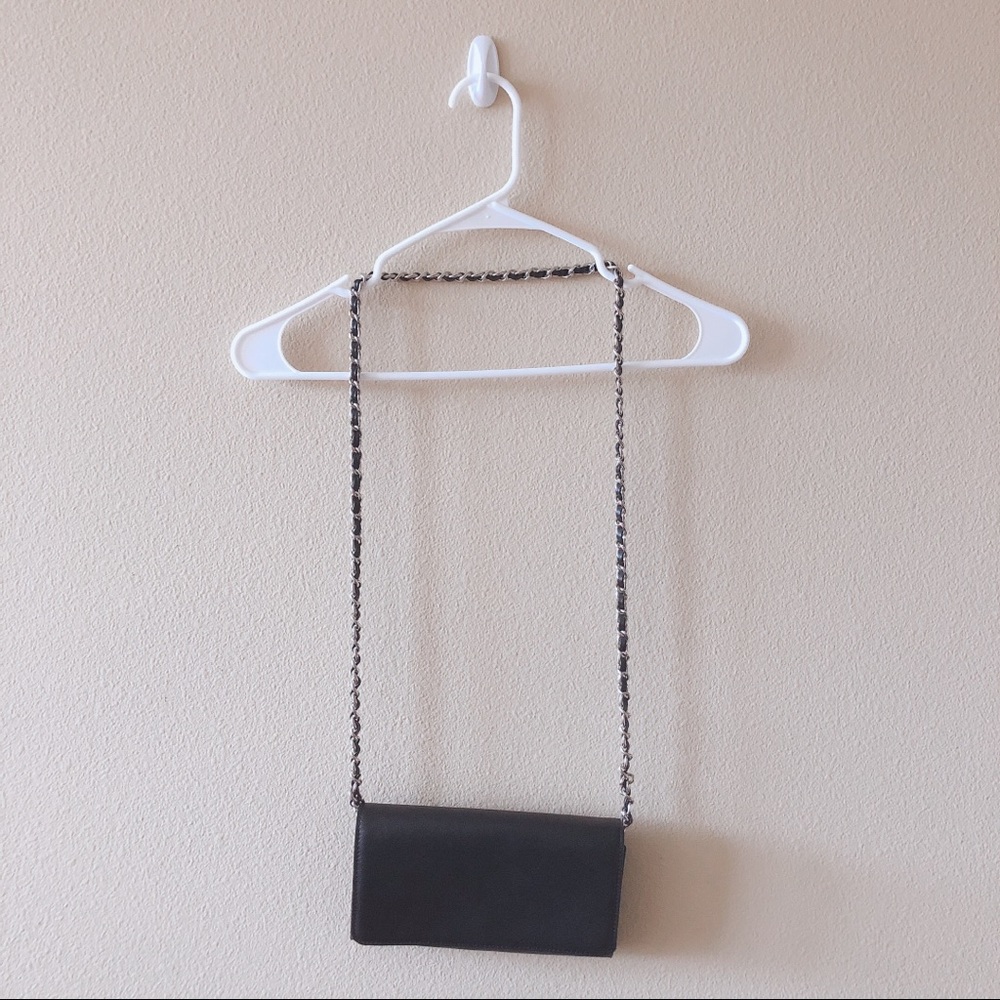 Forever 21 Black Mini Chain Wallet Crossbody Bag